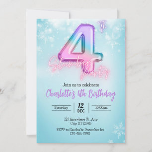 `winter Wonderland Slumber party Invitation