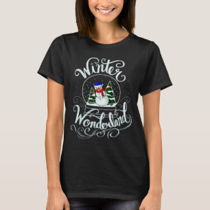 Winter Wonderland Snow Glob Xmas Dabbing Snowman S T-Shirt