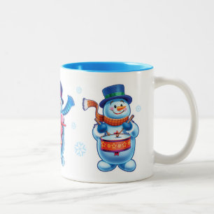 Winter Wonderland snow people mug custom name