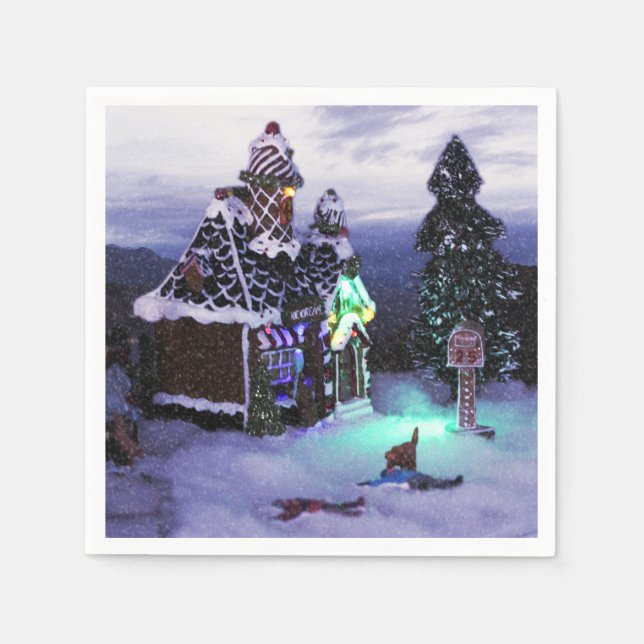 Winter Wonderland Snow Scene 2020 Napkin (Front)