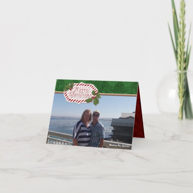 Winter Wonderland Snow Scene Pine Trees Christmas Holiday Card (Front)