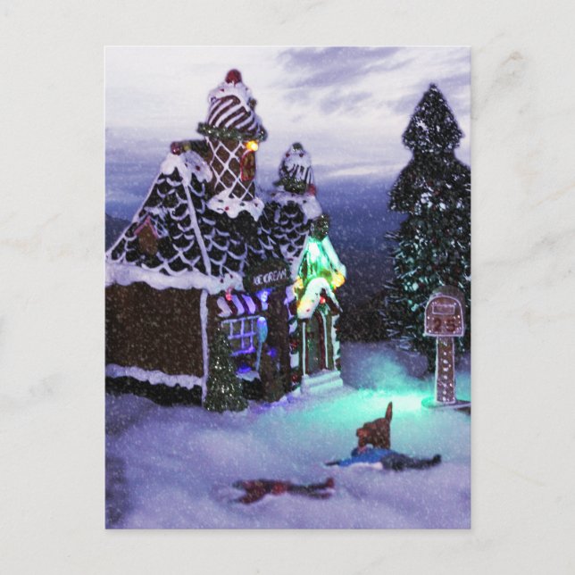 Winter Wonderland Snow Scene Postcard (Front)
