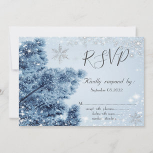 Winter Wonderland,Snow, Snowflakes RSVP Invitation