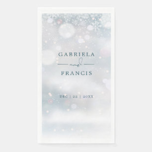 Winter Wonderland Snow Wedding Napkin