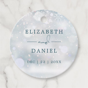 Winter Wonderland Snow Wedding Thank You Favour Tags