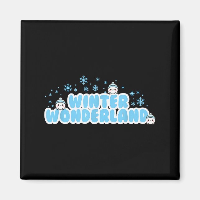 Winter Wonderland Snowball  Magnet (Front)