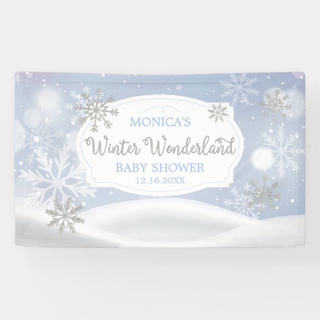 Winter Wonderland Snoweflakes backdrop Banner (Horizontal)