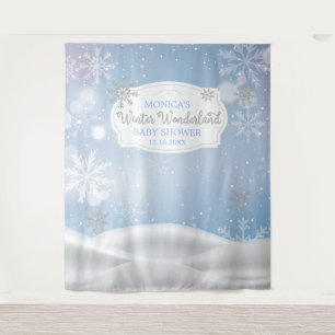 Winter Wonderland Snoweflakes backdrop Tapestry