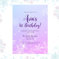 Winter Wonderland Snowflake 1st Birthday