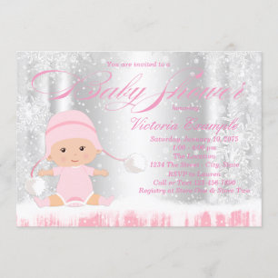 Winter Wonderland Snowflake Baby Shower Invitation