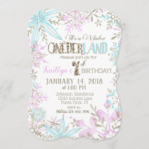 Winter Wonderland Snowflake Birthday