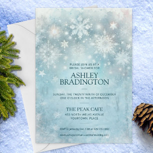 Winter Wonderland Snowflake Bridal Shower Invitation