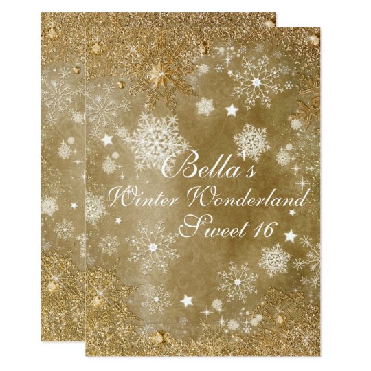 Winter Wonderland Snowflake Party Invitations