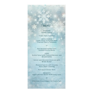 Winter Wonderland Snowflake Wedding Details Insert Rack Card