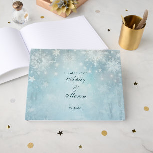 Winter Wonderland Snowflake  Wedding Guest Book