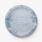 Winter Wonderland Snowflakes Blue Elegant Party