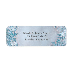 Winter Wonderland Snowflakes Blue Sparkle Elegant