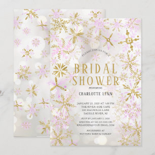 Winter Wonderland Snowflakes Bridal Shower Invitation