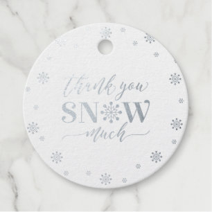 Winter Wonderland Snowflakes Foil Thank you Favour Favour Tags