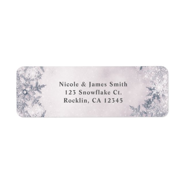 Winter Wonderland Snowflakes White Sparkle Elegant (Front)