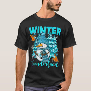 Winter Wonderland Snowman And Snowflakes Cozy Wint T-Shirt