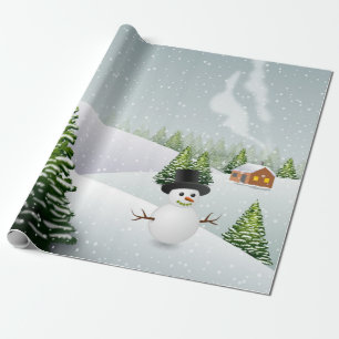 Winter Wonderland Snowman Christmas Wrapping Paper