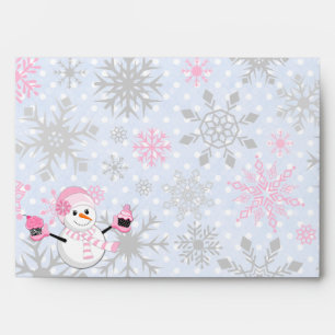 Winter Wonderland Snowman Cupcakes Snowflakes Envelope