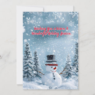 Winter Wonderland Snowman Postcard Festive Holiday