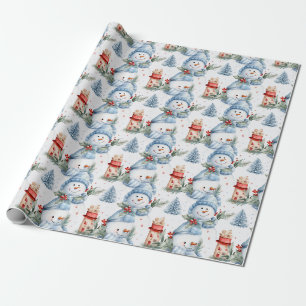 Winter Wonderland Snowmen Wrapping Paper