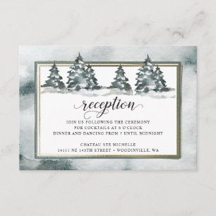 Winter Wonderland Snowy Forest Reception Enclosure Card