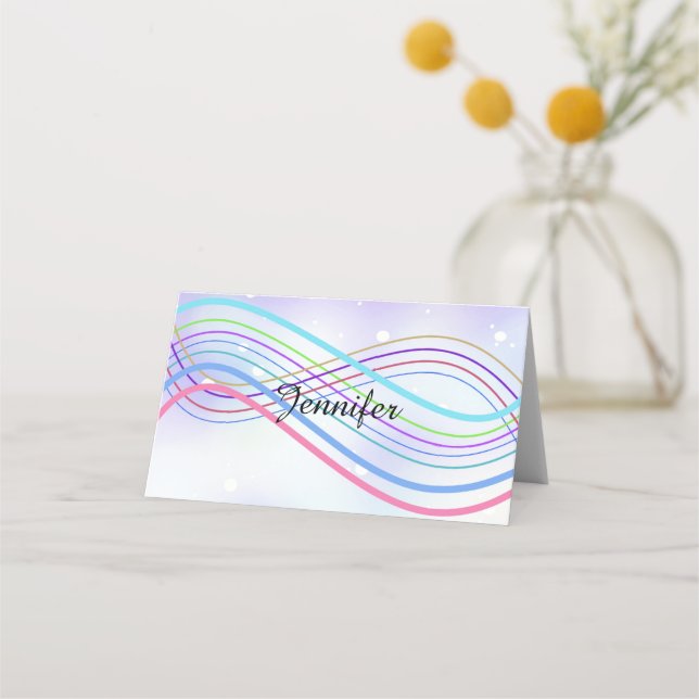 Winter Wonderland Snowy Name Place Holder Place Card (Front)