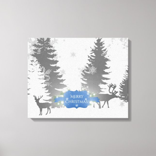 Winter Wonderland Stretched Canvas Print - Blue (Front)