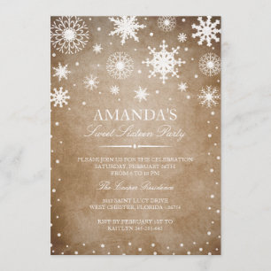 Winter Wonderland Sweet 16 Invitation