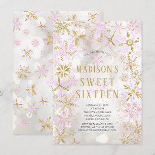 Winter Wonderland Sweet Sixteen Birthday Party Inv Invitation