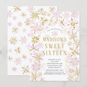 Winter Wonderland Sweet Sixteen Birthday Party Inv Invitation