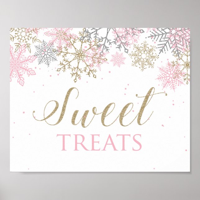 Winter wonderland Sweet Treats Sign (Front)