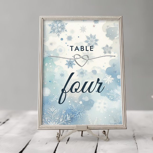 Winter Wonderland Table Number Card (Creator Uploaded)