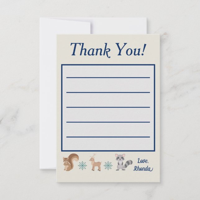 Winter Wonderland Thank You Card (Front)