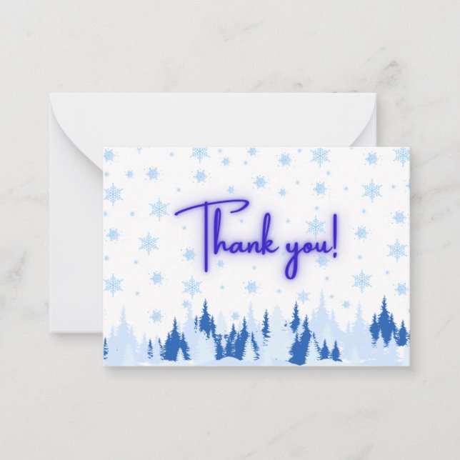 Winter Wonderland Thank You Card (Front)