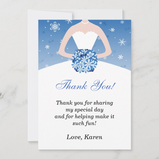 Winter Wonderland Thank You Card (Front)