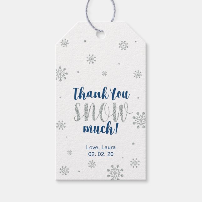 Winter wonderland Thank you snow much Favour tag (Front)