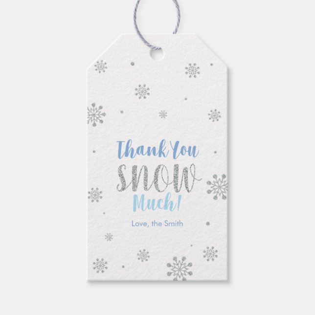 Winter wonderland Thank you snow much Favour tag (Front)