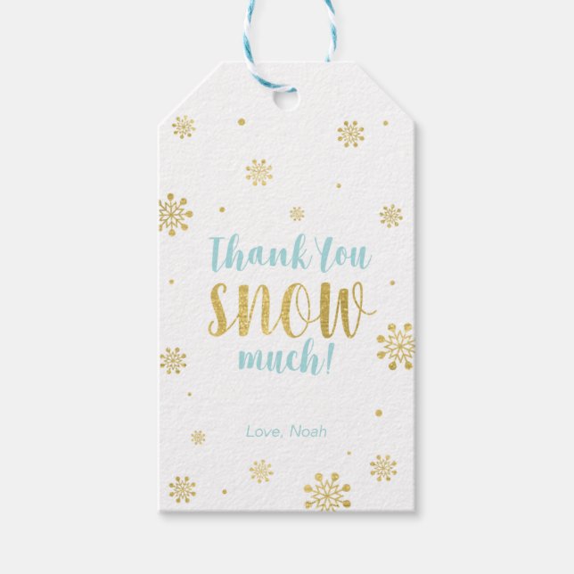 Winter wonderland Thank you snow much Favour tag (Front)