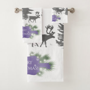 Winter Wonderland Towel Set - Purple