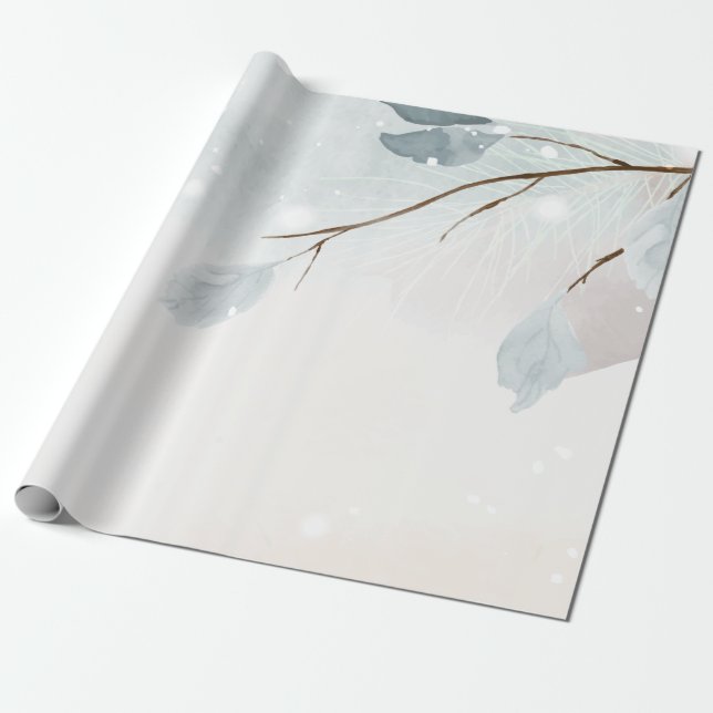 Winter Wonderland,Tree Branch Holiday  Wrapping Paper (Unrolled)