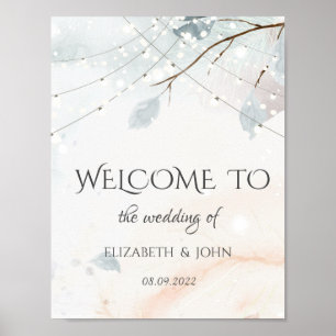 Winter Wonderland,Tree Branch Wedding Poster