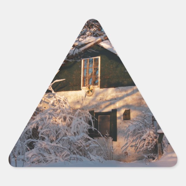 Winter Wonderland Triangle Sticker (Front)