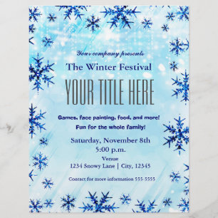 Winter Wonderland Type Festival Event Flyer Poster