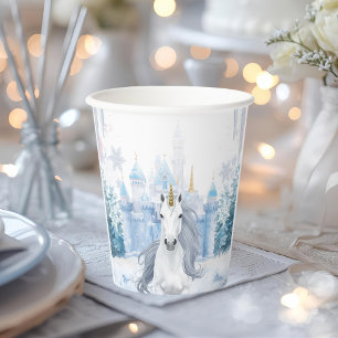 Winter Wonderland Unicorn  Magical Snow Paper Cups