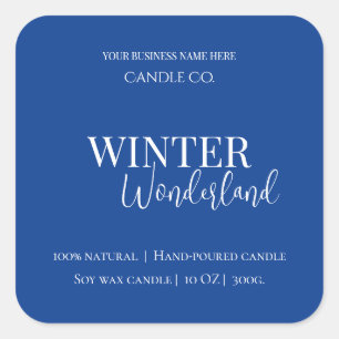 Winter Wonderland Vanilla & Pine candle labels